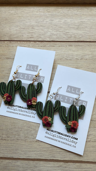 Floral southwest floral dangle earring