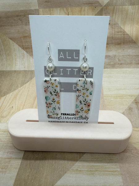 Coquette floral dangle earring 12