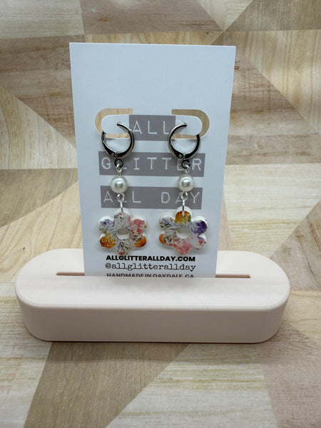 Coquette floral dangle earring 14