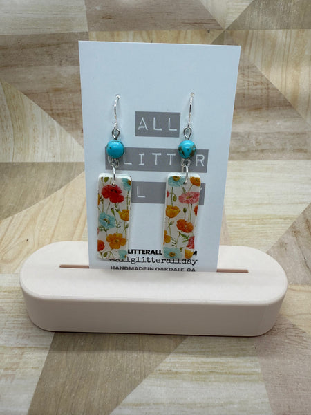 Coquette floral dangle earring 15