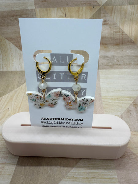 Coquette floral dangle earring 17