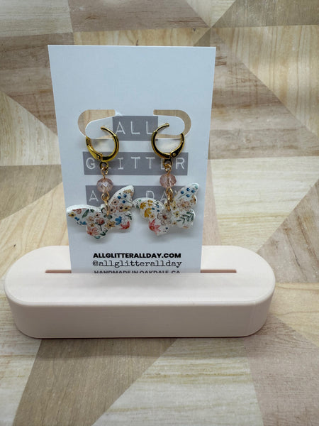 Coquette floral dangle earring 19