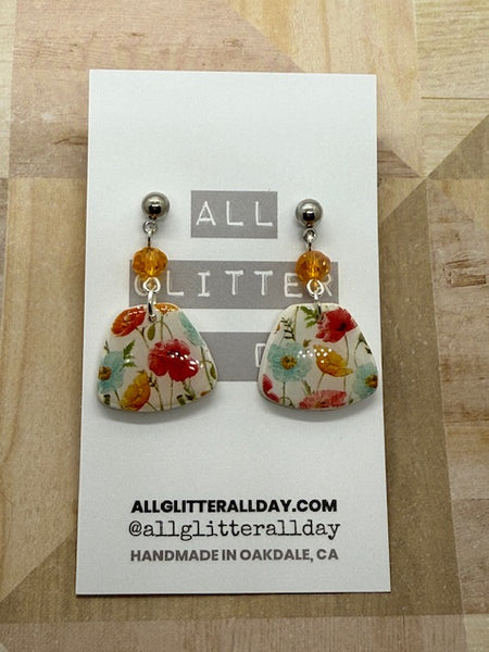 Coquette floral dangle earring 2