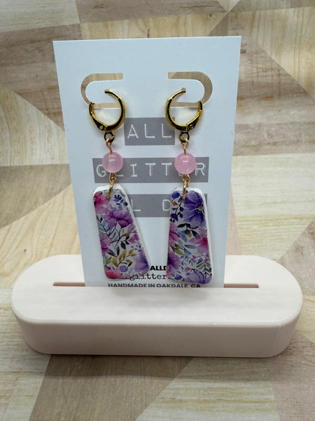 Coquette floral dangle earring 22