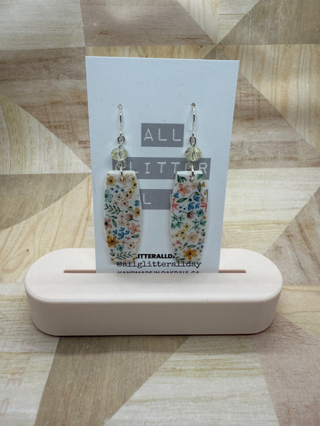 Coquette floral dangle earring