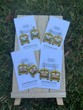 Floral school bus earrings
