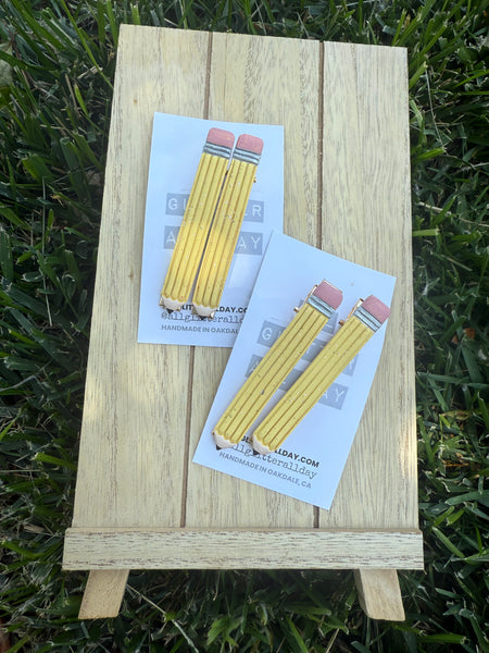 Back to school pencil barrette set