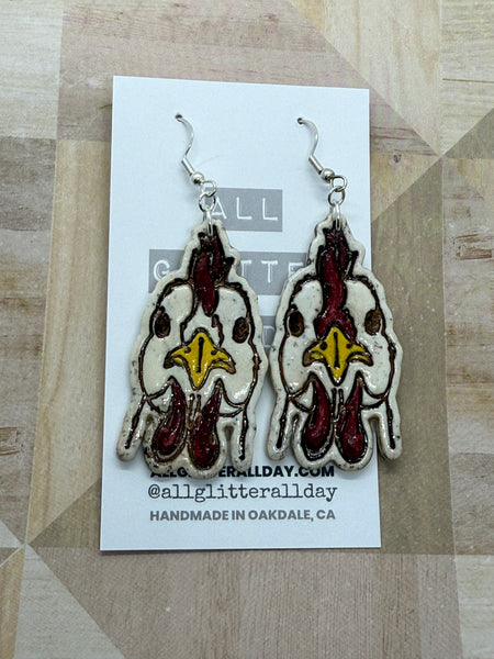 Ms. Henny chicken dangle earring