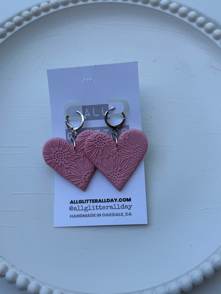 Large sunflower heart dangle