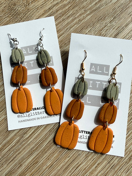 3 pumpkin fall dangle