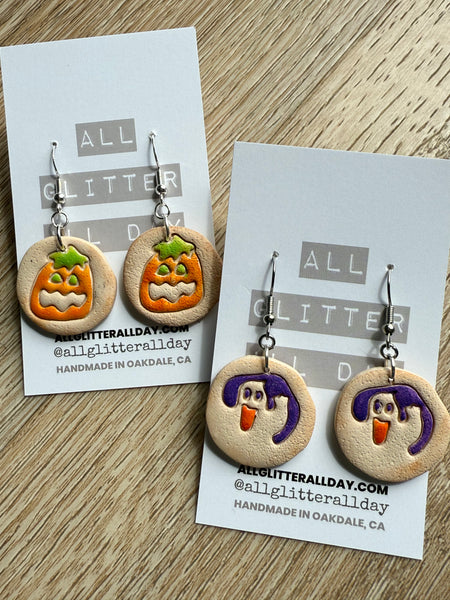 Halloween cookie dangle earring