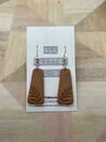 Penny Leaf imprint dangle earring-Multiple colors