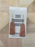 Penny Leaf imprint dangle earring-Multiple colors