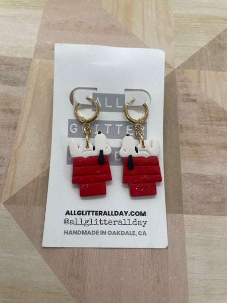 Snoop dog house small huggy hoop dangle earring