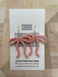 Gorgeous skinny ribbon bow dangle earring