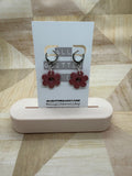 Darling Daisy flower earring-Huggy hoop